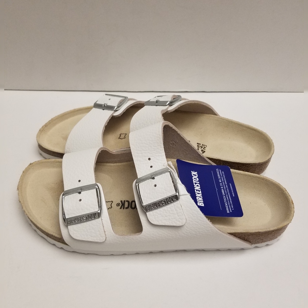 Birkenstock Arizona White Leather Sandal